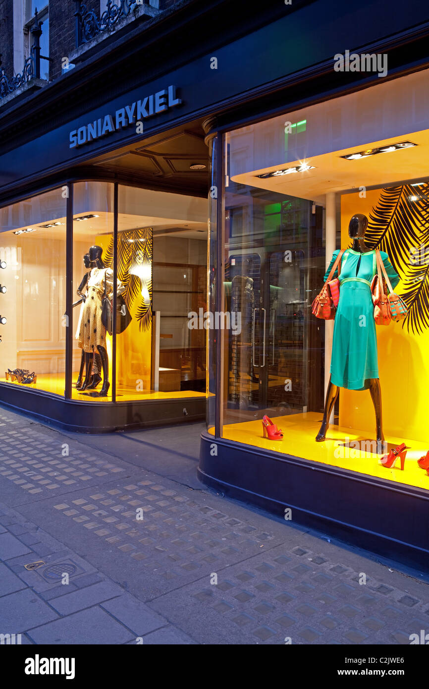 Sonia Rykeil store in London in the evening Stock Photo