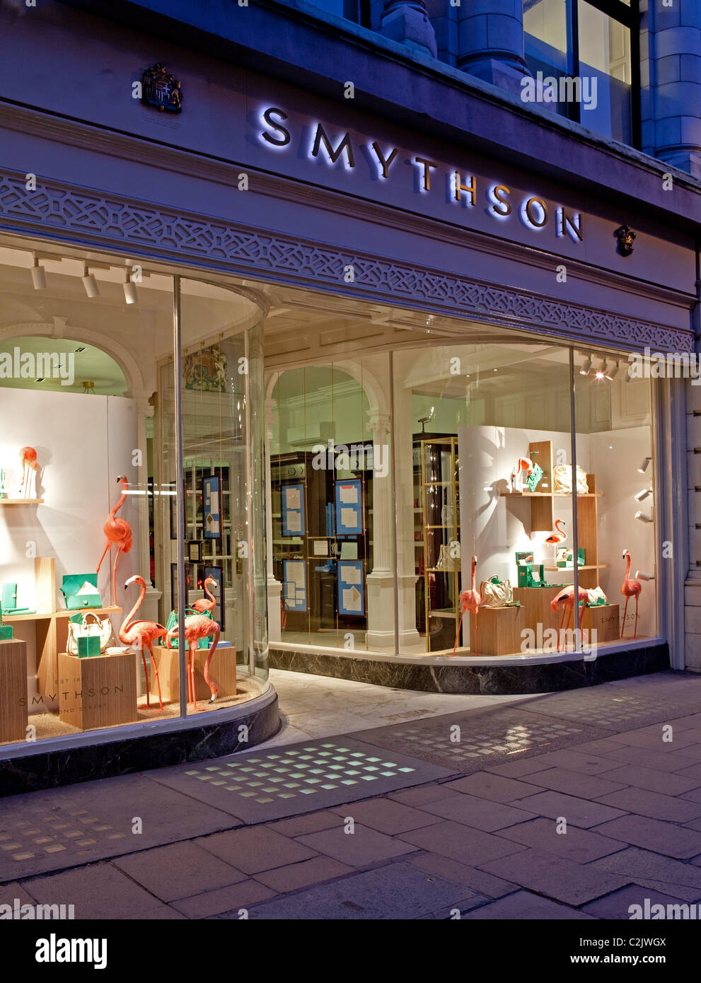 Symthson store in London in the evening Stock Photo