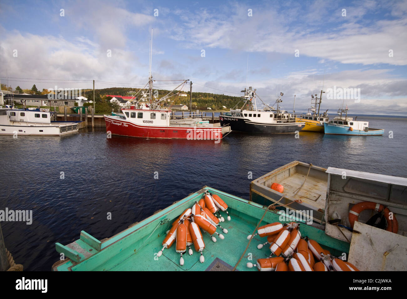 Lobster Boats in Harbour, Alma, New Brunswick, Canada Stock Photo Alamy