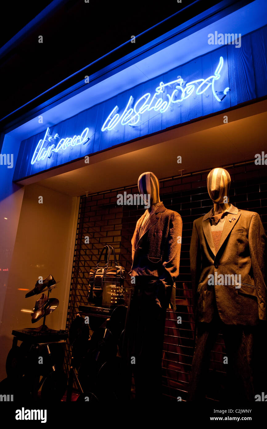 Vivienne Westwood store in London in the evening Stock Photo