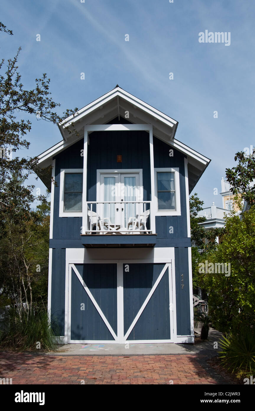 A guest cottage and garage in Seaside, Florida. Stock Photo