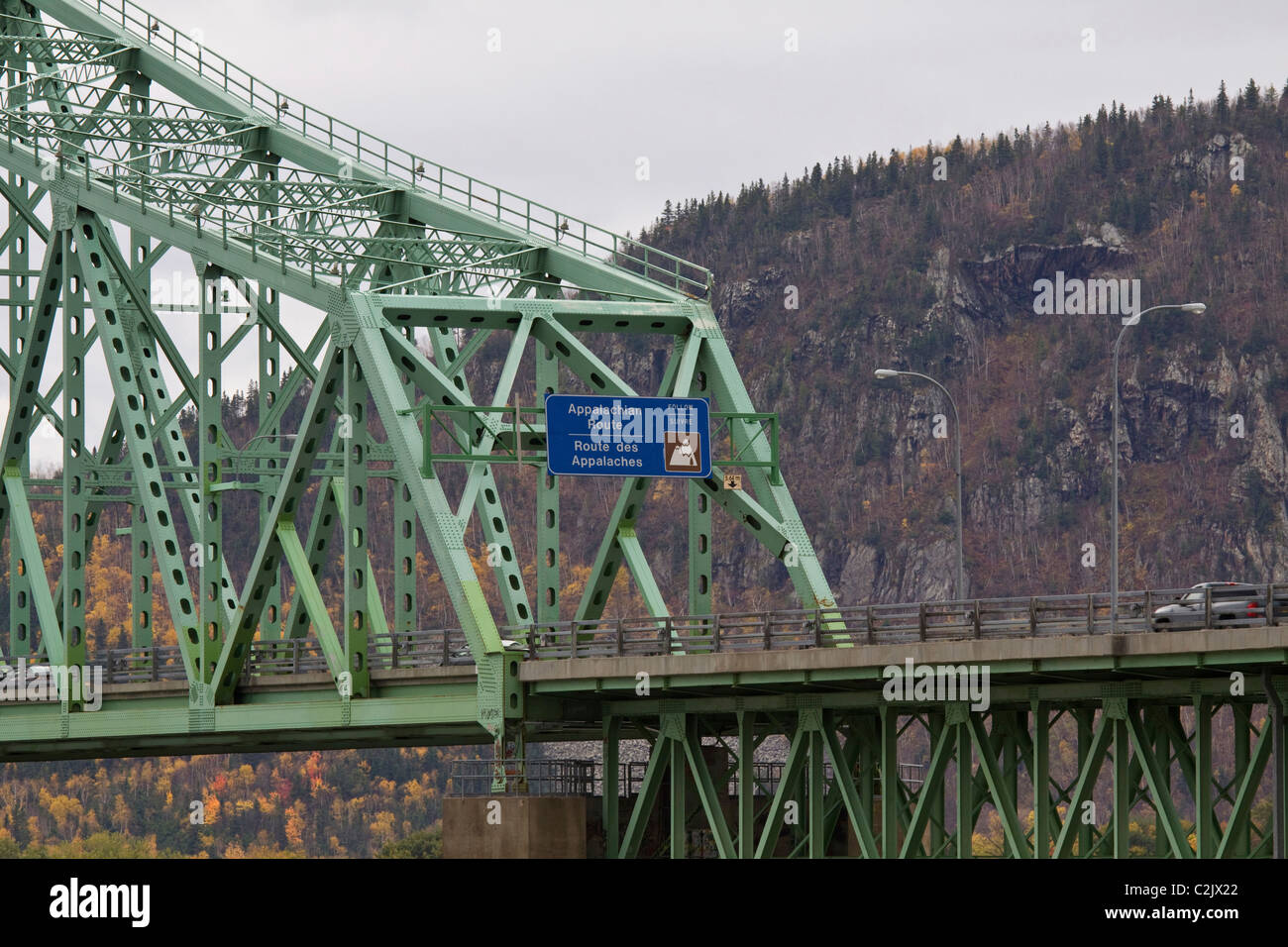 Sign for Appalachina Route, highway 134 near Campbelton, New Brunswick