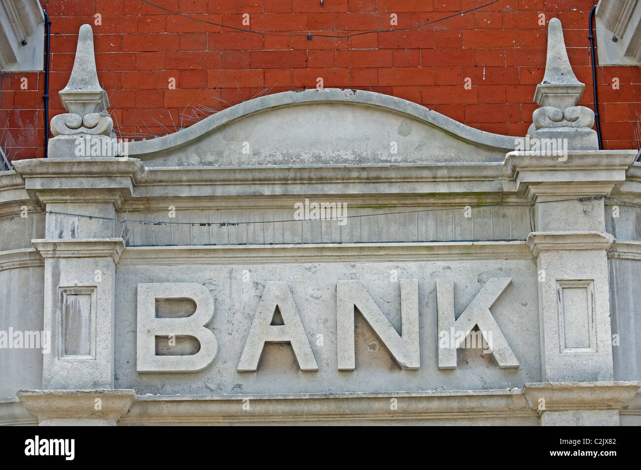 Bank sign Stock Photo