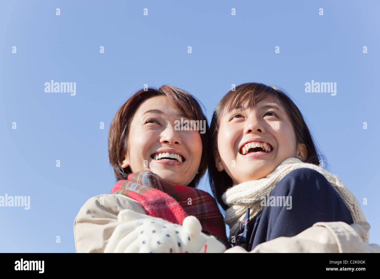 Mother and High School Girl are Pleased Stock Photo