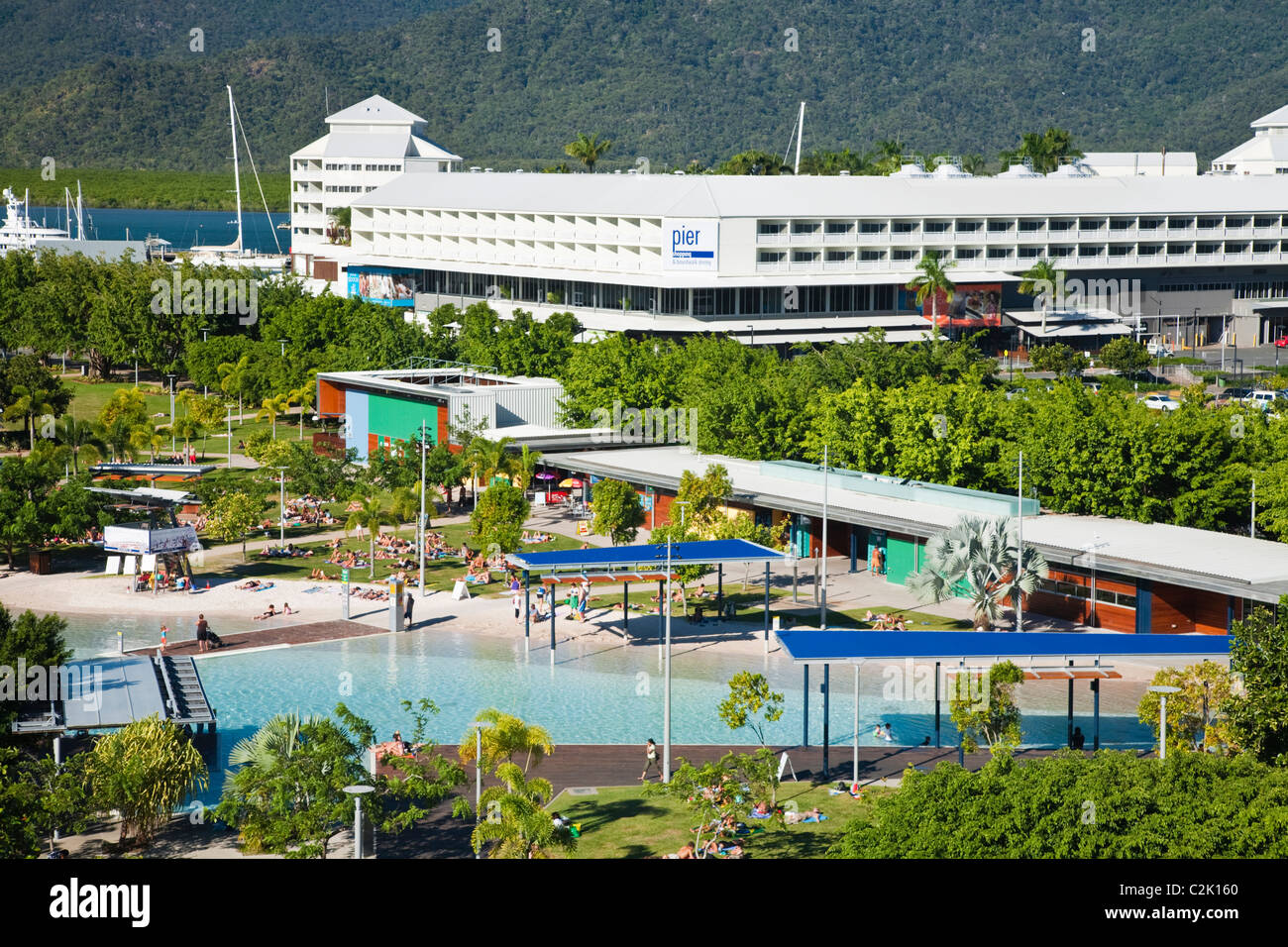 The Esplanade Lagoon. Cairns, Queensland, AUSTRALIA Stock Photo