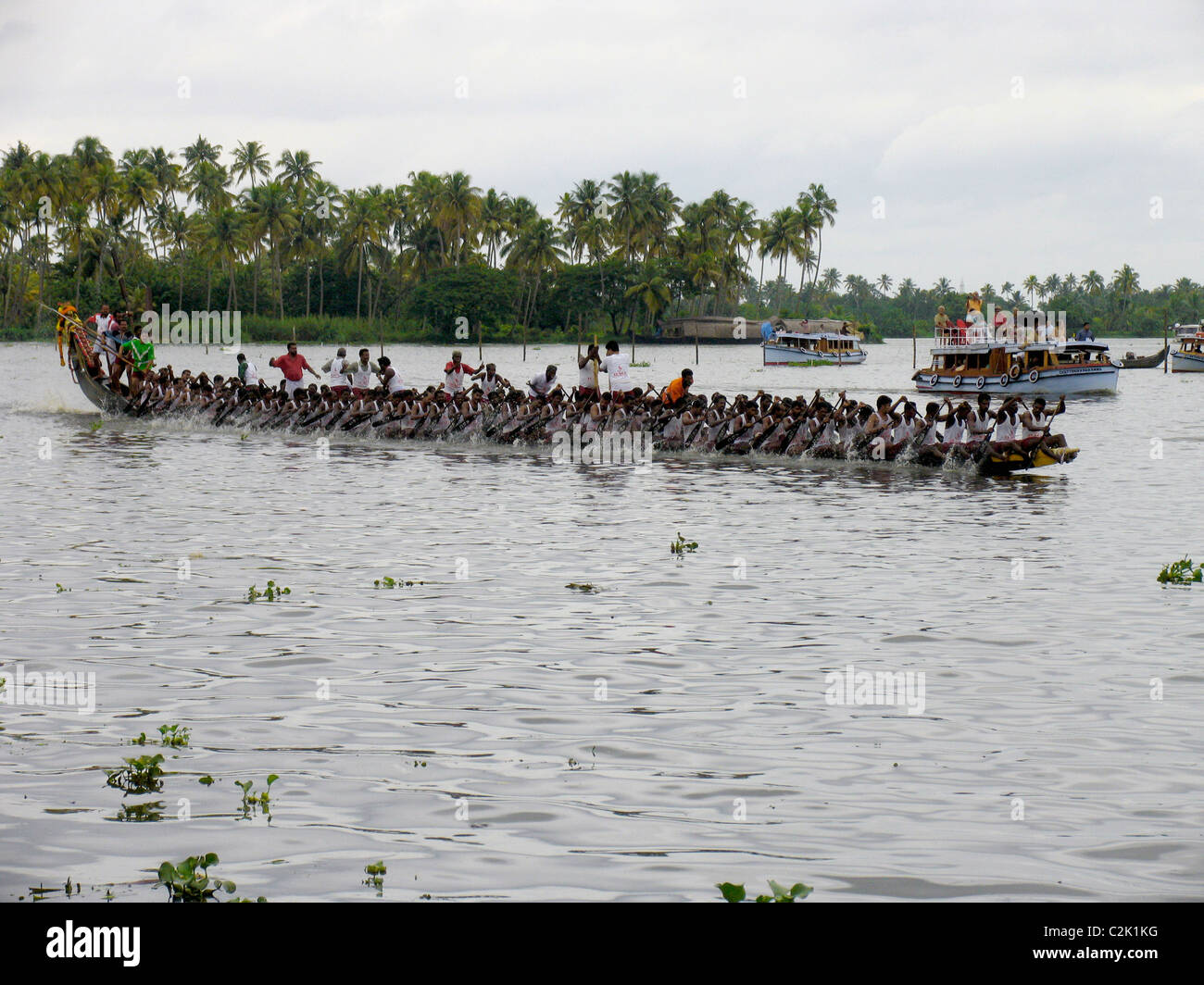 Snake Boat Race, a Colorful water sport in Kerala, Alleppy (Alappuzha), India Stock Photo