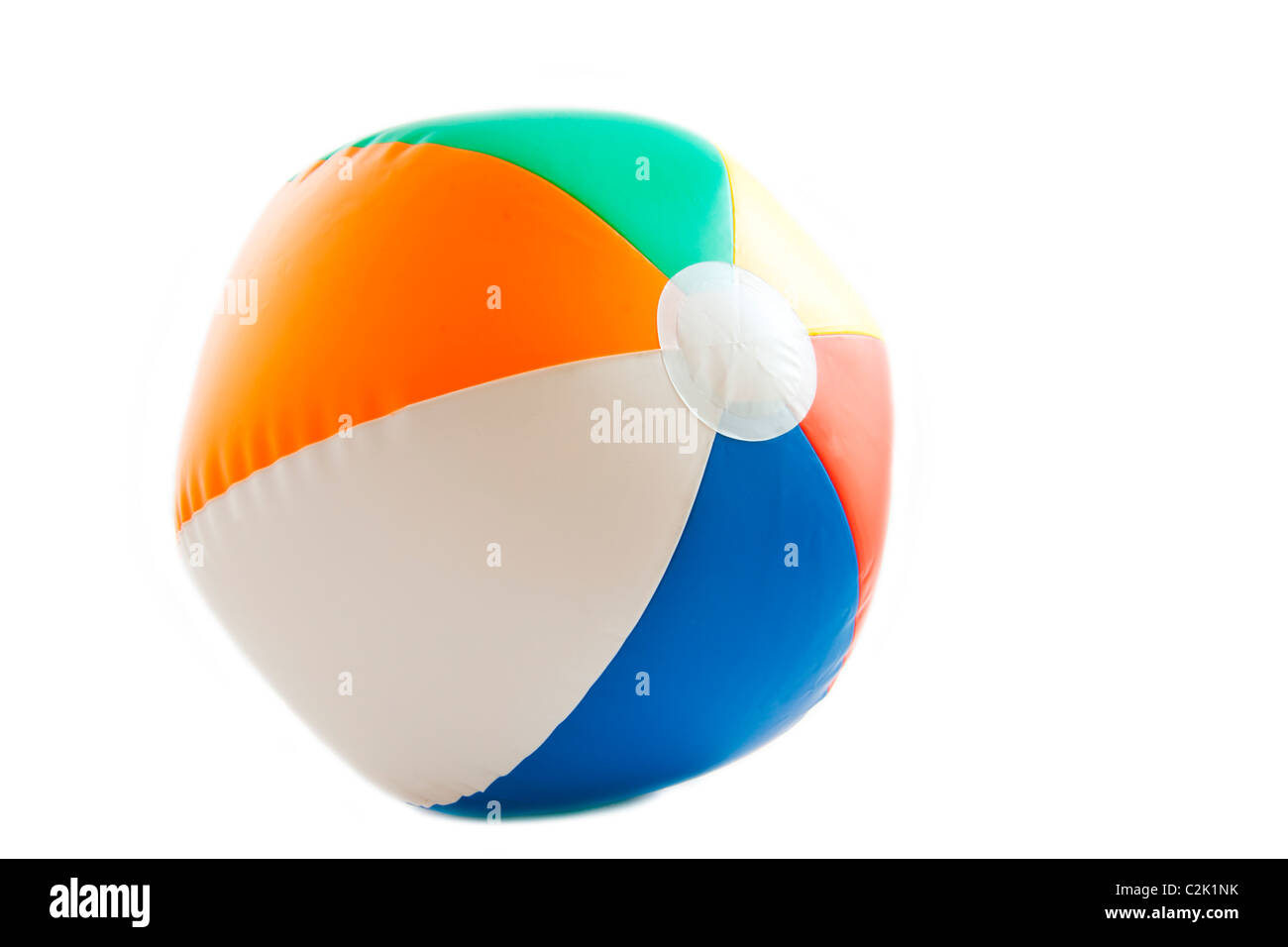 Colorful beach ball isolated on a white background Stock Photo - Alamy
