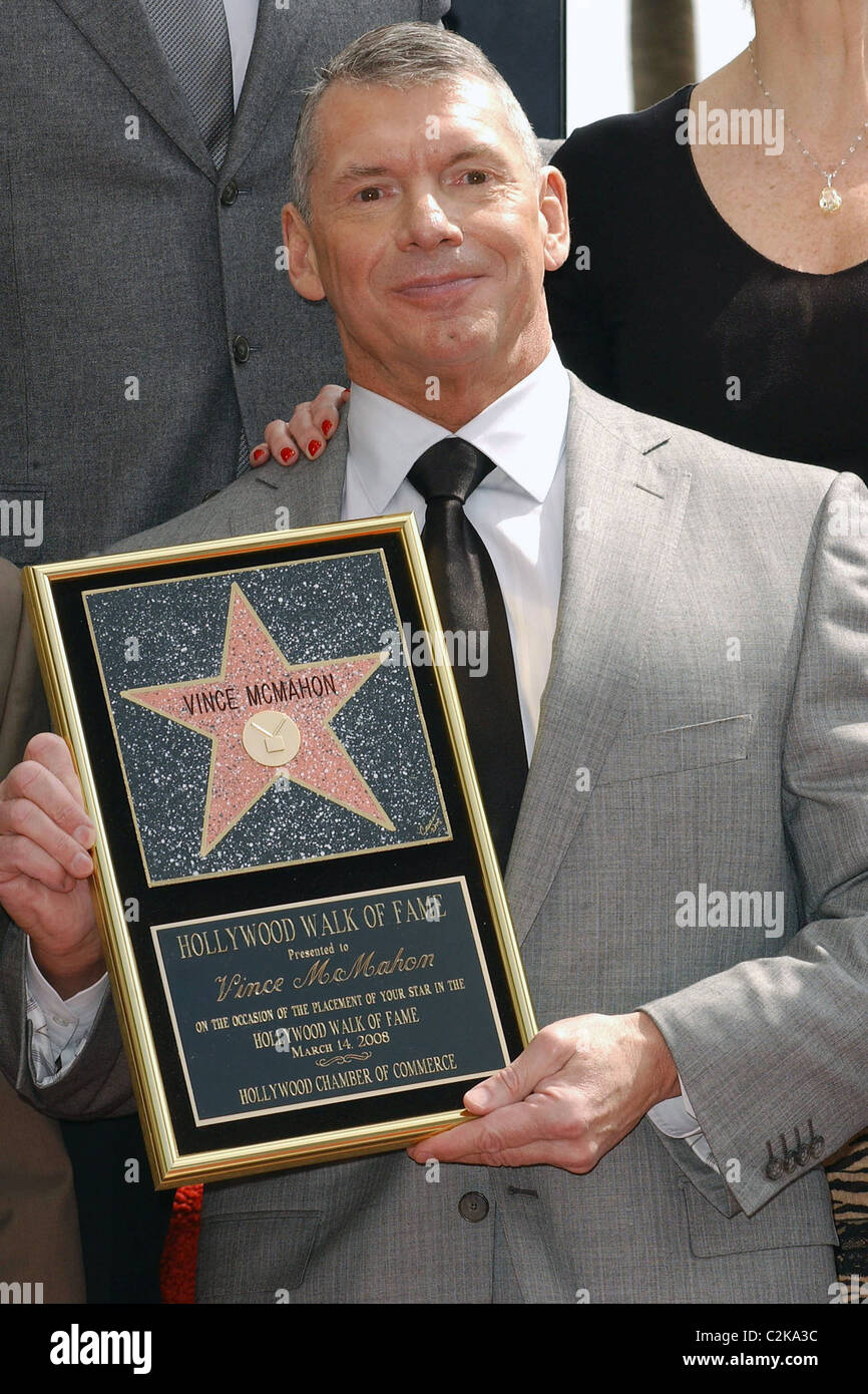 Vince McMahon Vince McMahon honoured with the 2357th Star on the Hollywood  Walk Of Fame on Hollywood Boulevard Los Angeles Stock Photo - Alamy