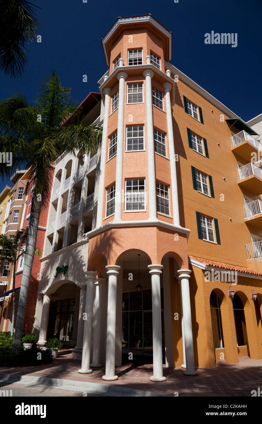 Naples Bayfront shopping area and luxury Naples, Florida