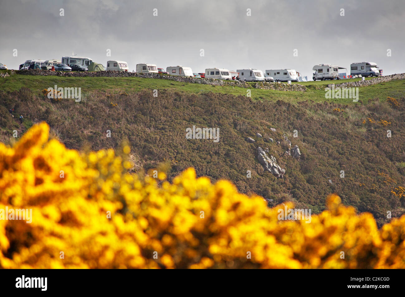 Three Cliffs Bay Holiday Park, Penmaen, Gower, Wales Stock Photo Alamy