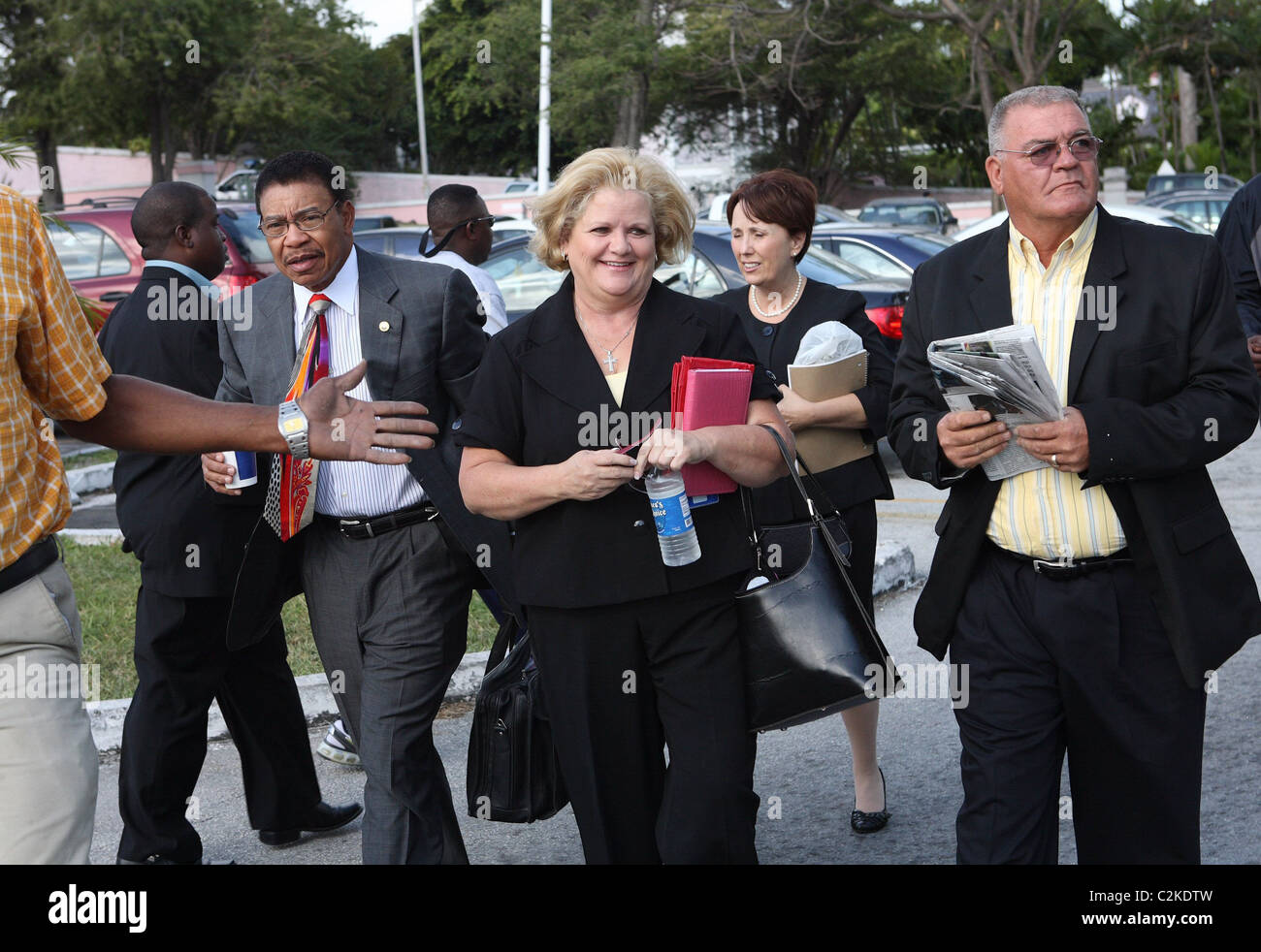 Anna Nicole Smith's mother Virgie Arthur arrives at a court house in