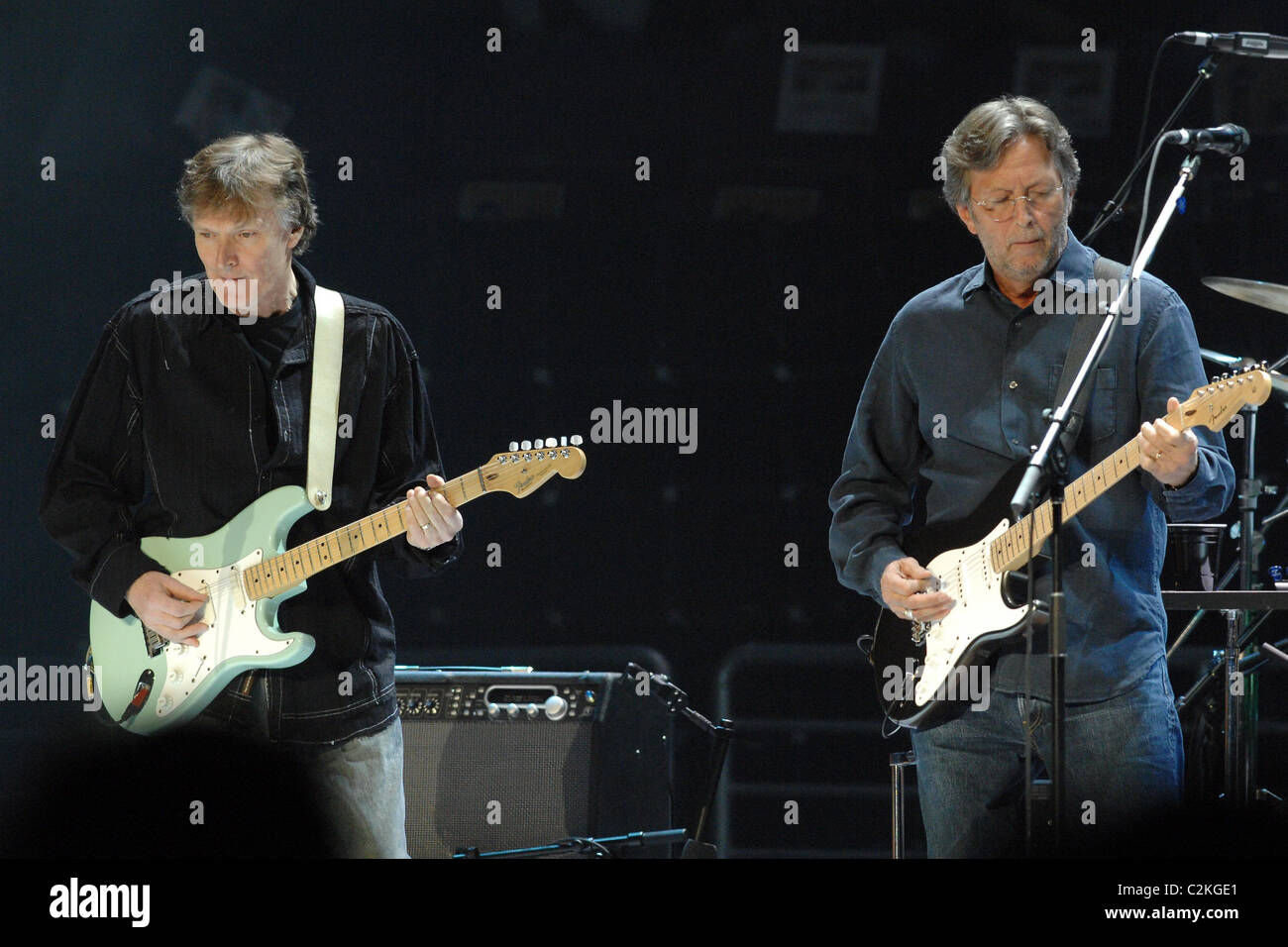 Steve Winwood and Eric Clapton perform live in concert at Madison Square Garden New York City Steve Winwood and Eric Clapton perform live in concert at Madison Square Garden New York City