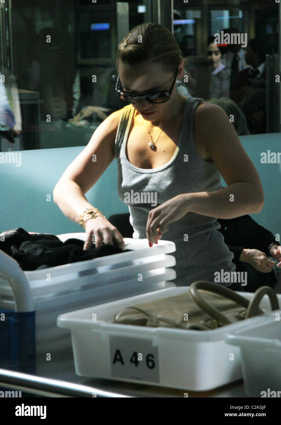 Christina Ricci arriving at LAX airport with a puppy Los Angeles