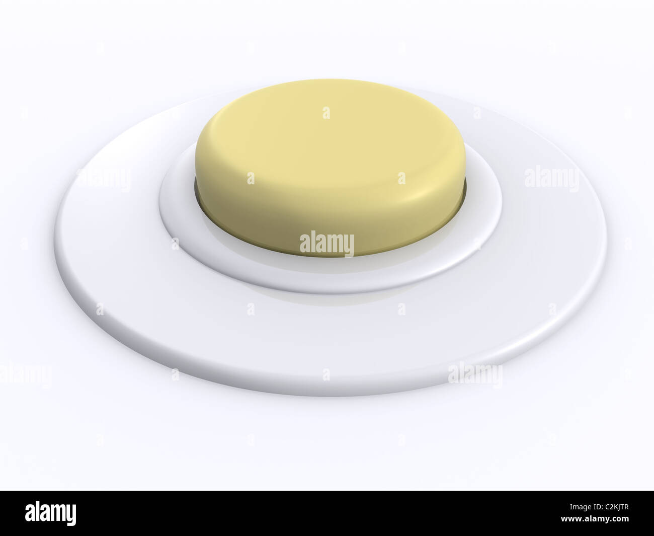 single button. 3d Stock Photo - Alamy