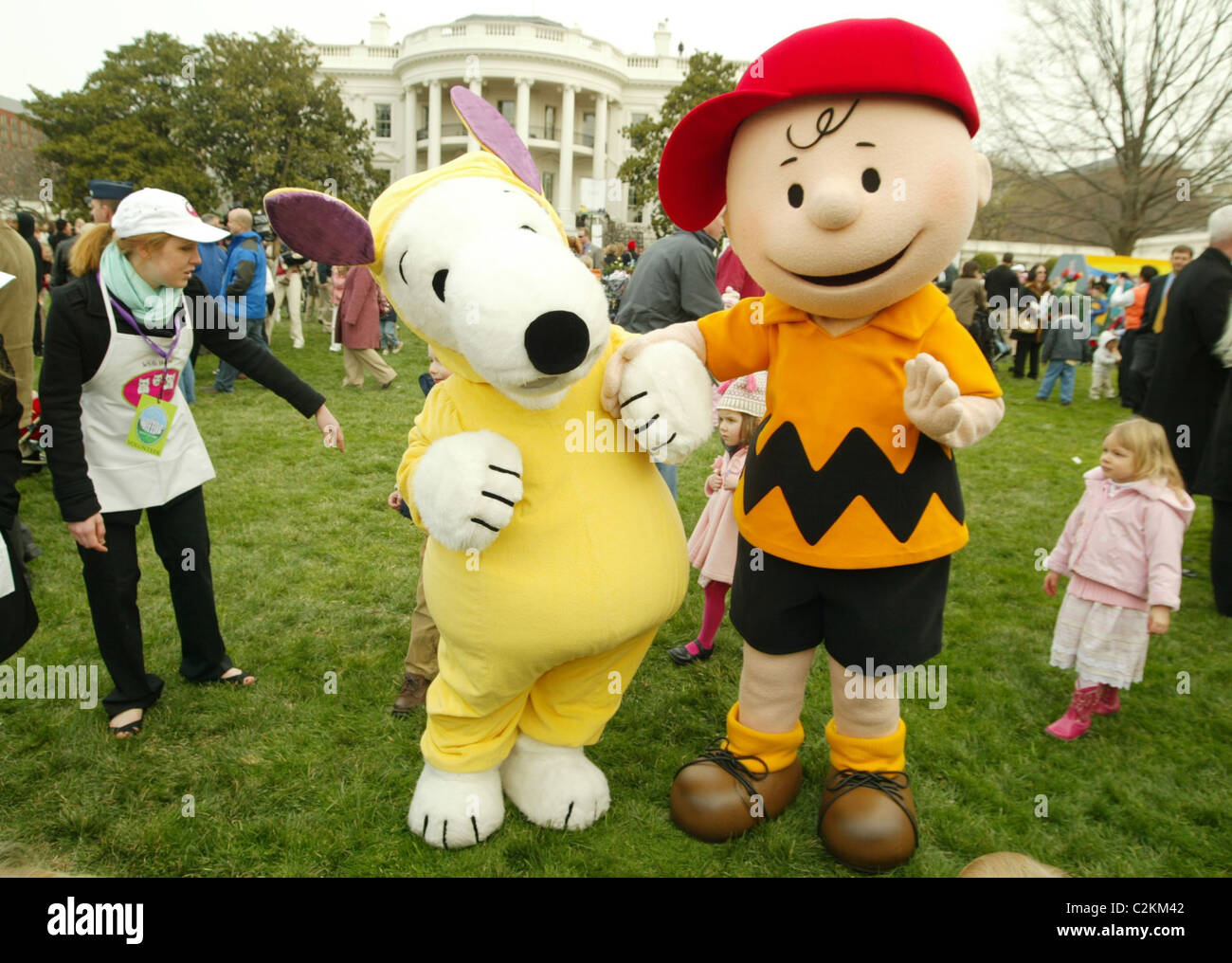Charlie Brown and Snoopy at the annual White House Easter Egg Roll