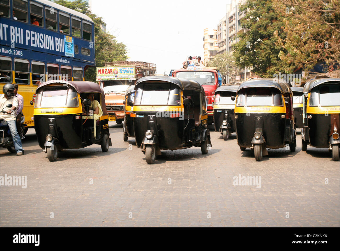 3 wheel taxi in Mumbai Stock Photo