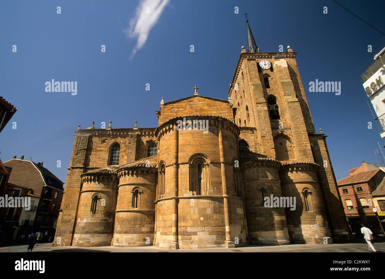 Church of Santa Maria del Azogue, Benavente, Zamora, Spain Stock Photo