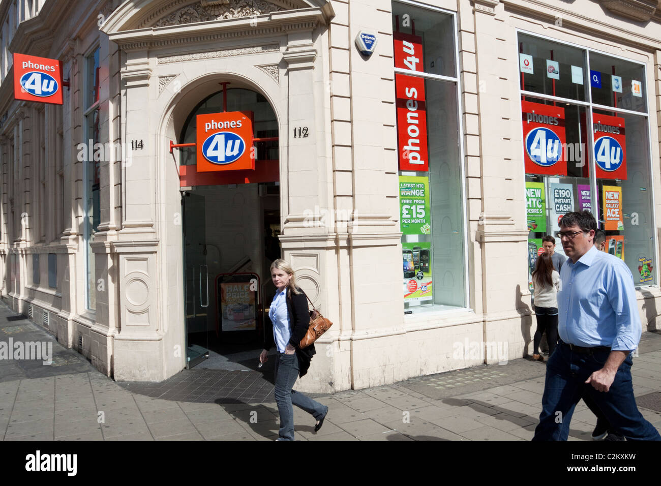 Phones 4U mobile phone shop, Oxford Street, London, England Stock Photo