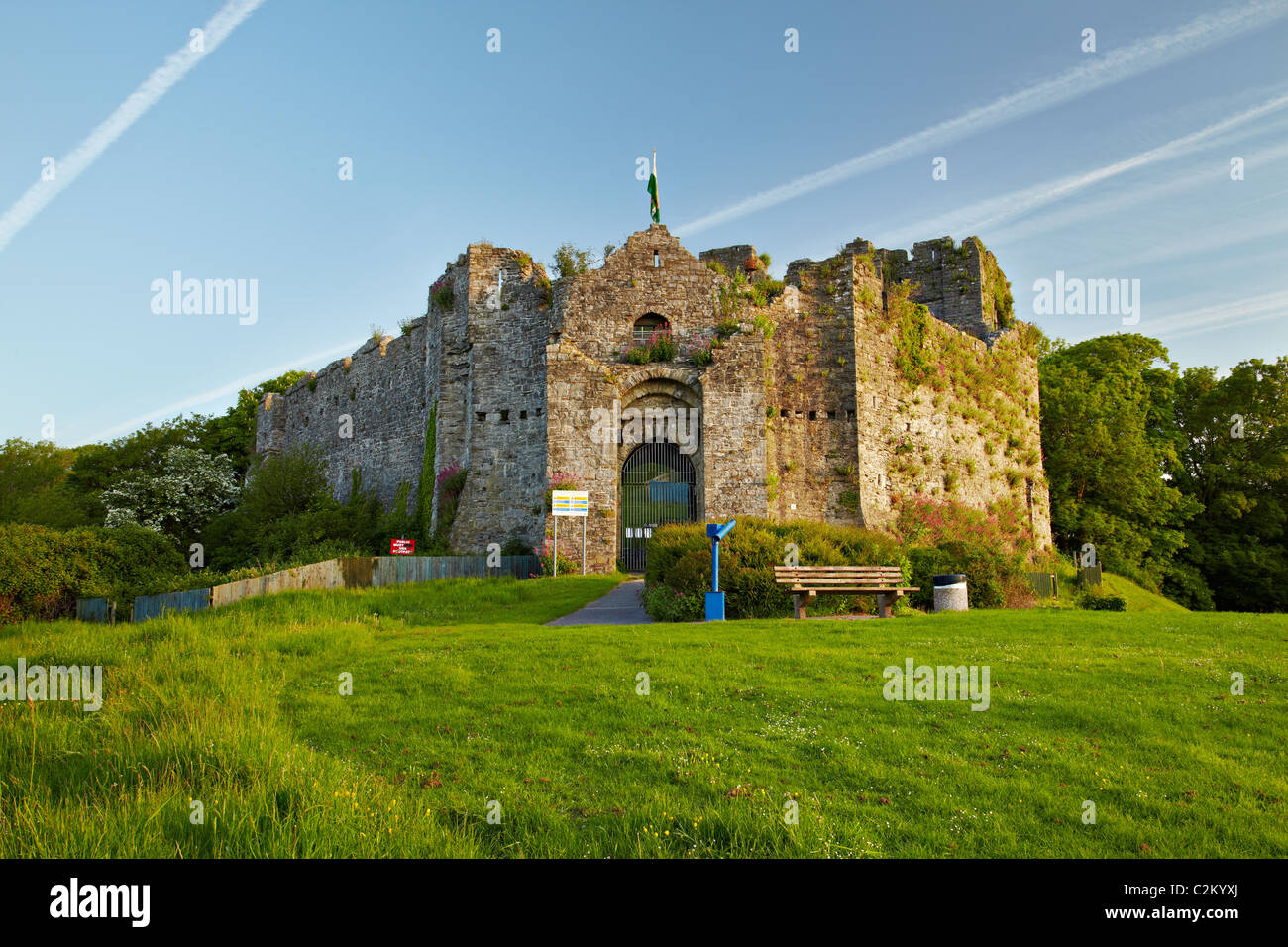 Oystermouth Castle, Mumbles, Swansea, Wales Stock Photo