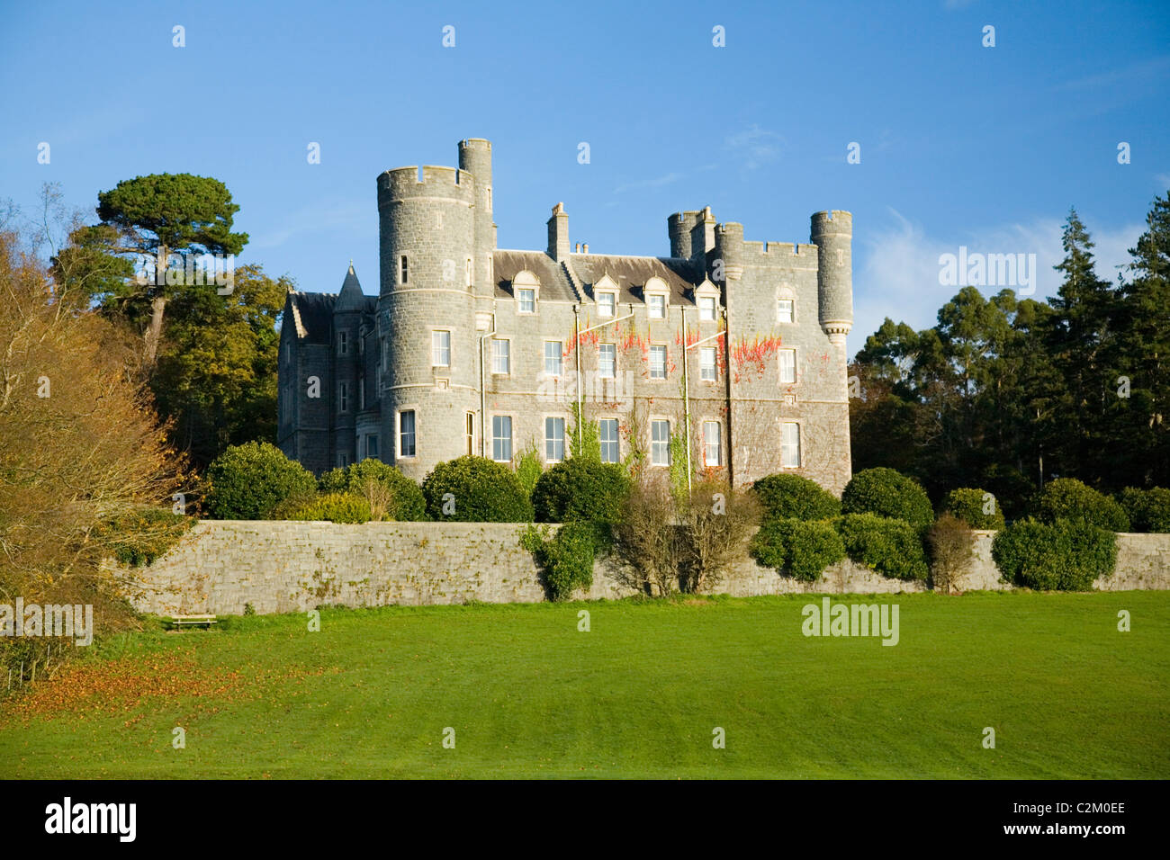 The Scottish baronial Castle at Castlewellan Forest Park, County Down, Northern Ireland. Stock Photo