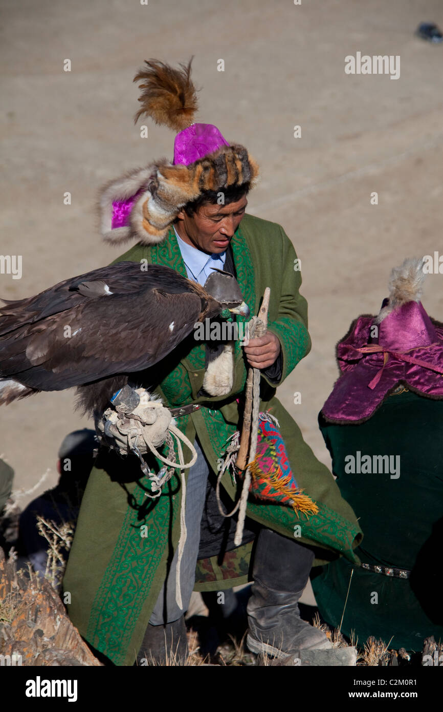 Mongolian Kazakh Eagle Festival, Western Region, Mongolia Stock Photo ...