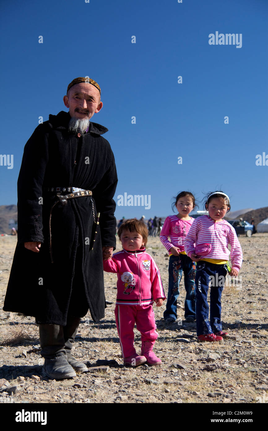 Mongolian Kazakh Eagle Festival, Western Region, Mongolia Stock Photo ...