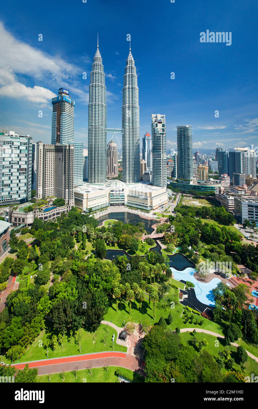 The Petronas Towers, Kuala Lumpur Stock Photo