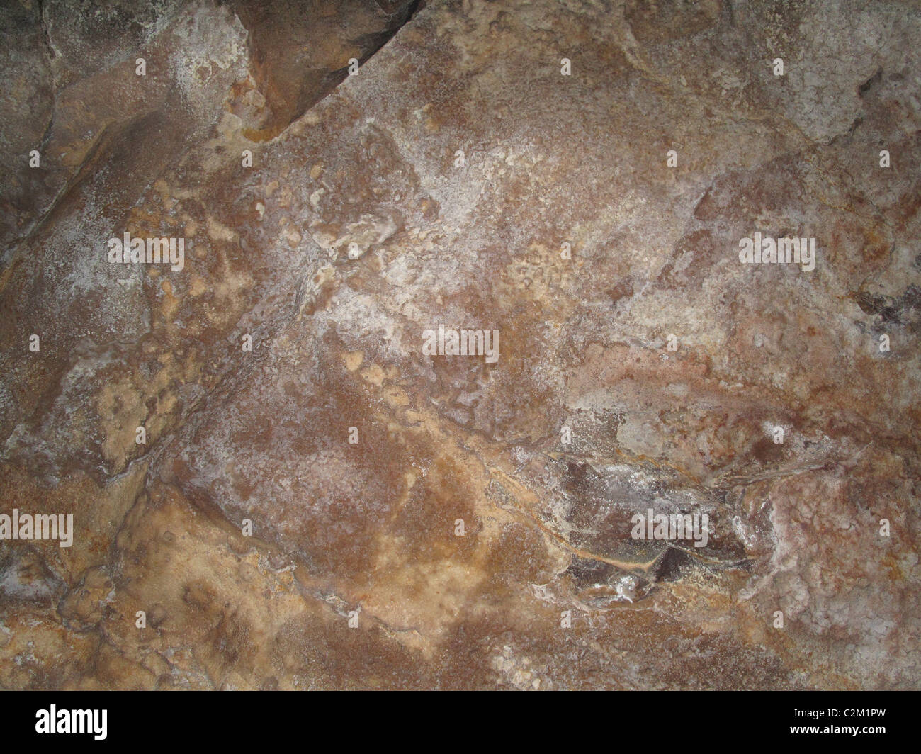 Inside of cave showing geological texture Stock Photo