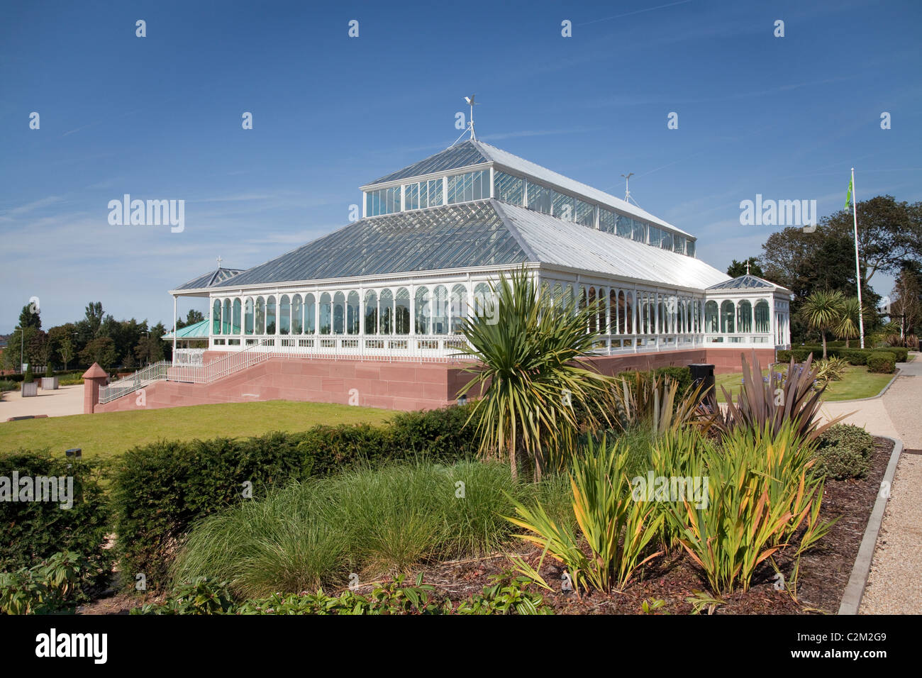 Newly reopened Isla Gladstone conservatory in Stanley Park, Liverpool Stock Photo