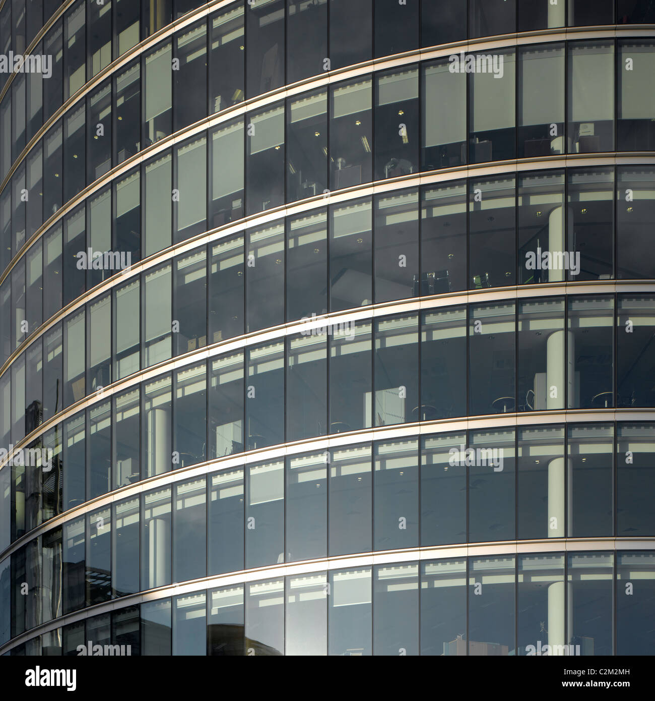 Curved glass facade, London. Stock Photo