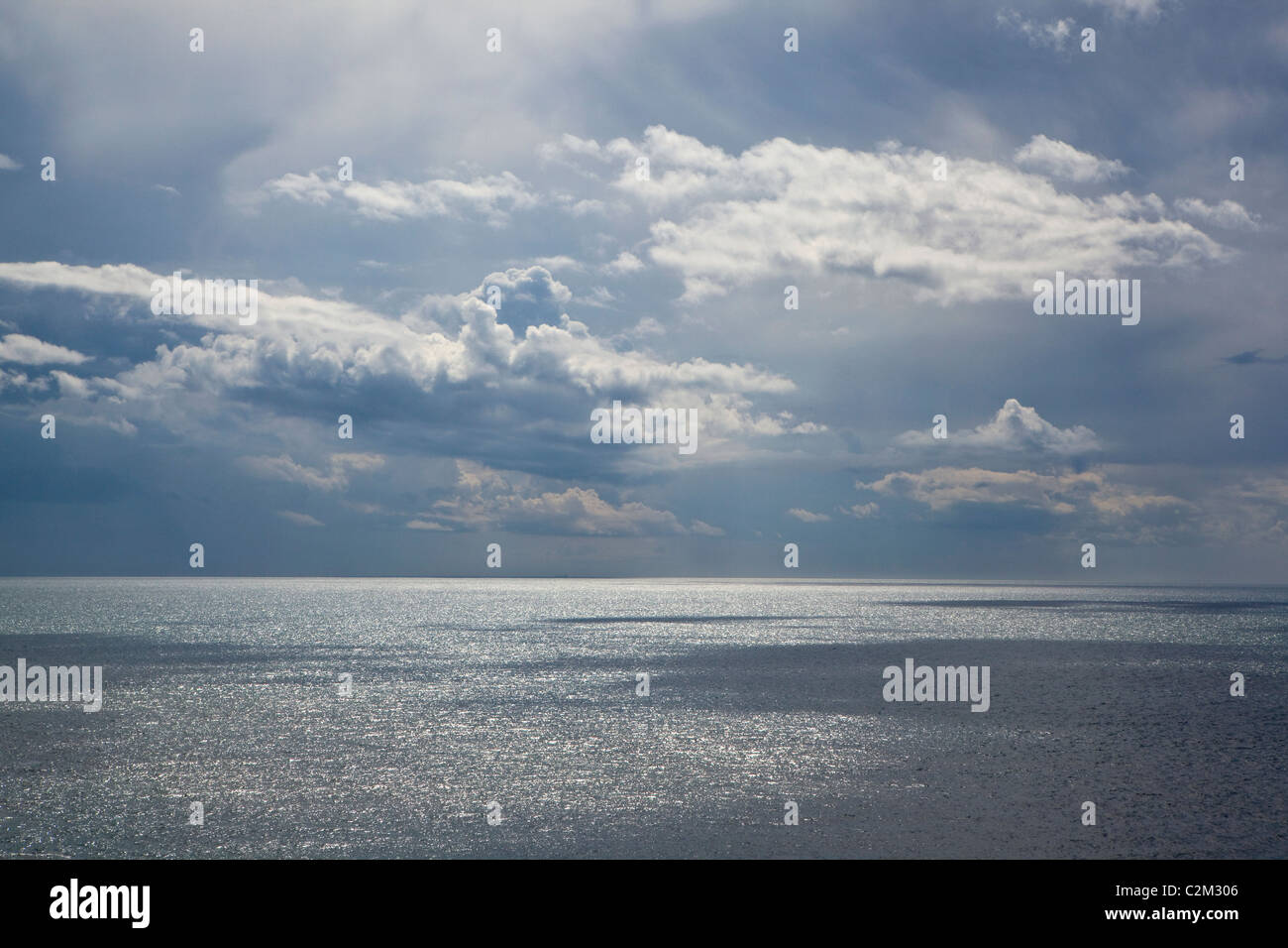 A seascape with clouds over the Irish Sea Stock Photo