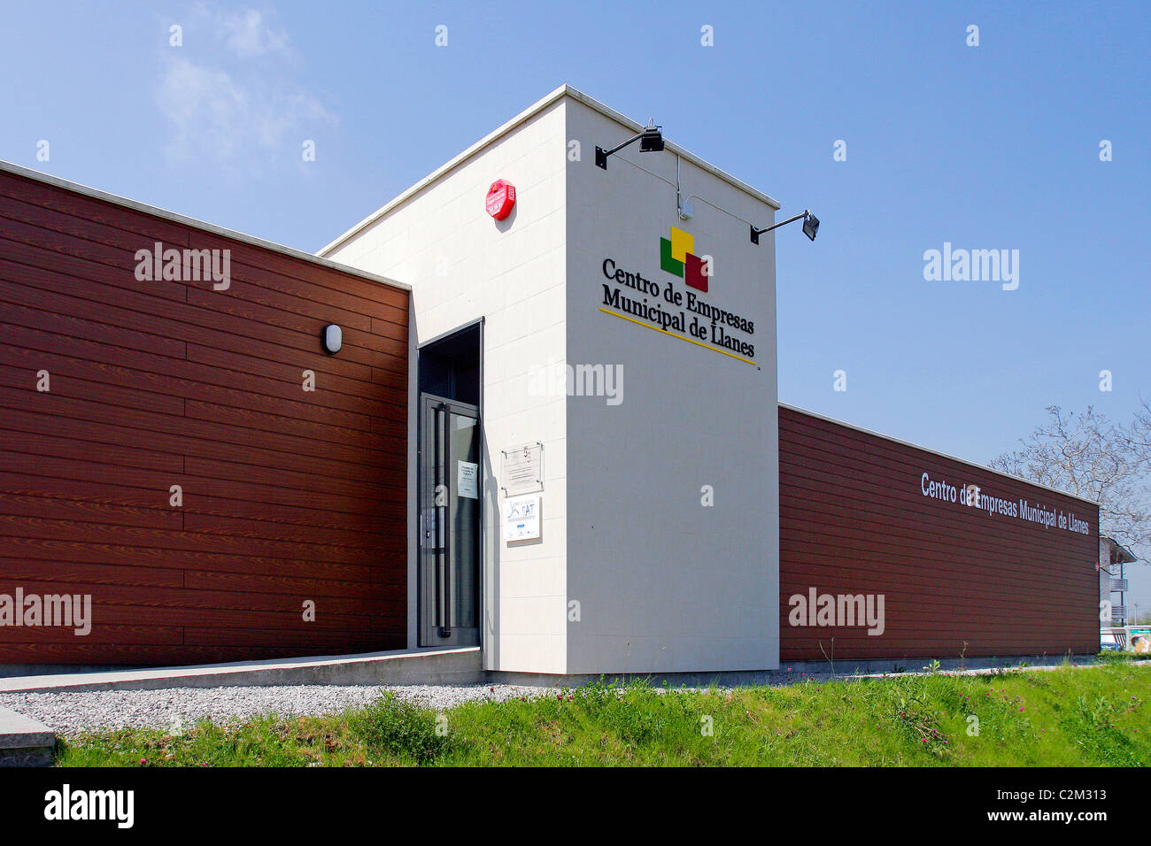 Municipal Business Centre of Llanes, Asturias, Spain. Stock Photo