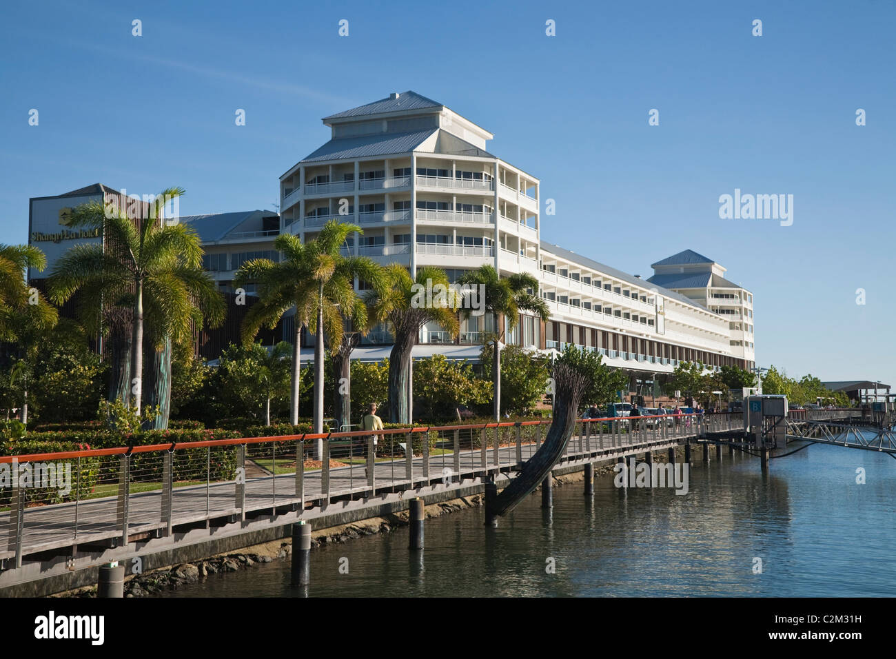 The Shangri-La Hotel at Marlin Marina. Cairns, Queensland, Australia Stock Photo