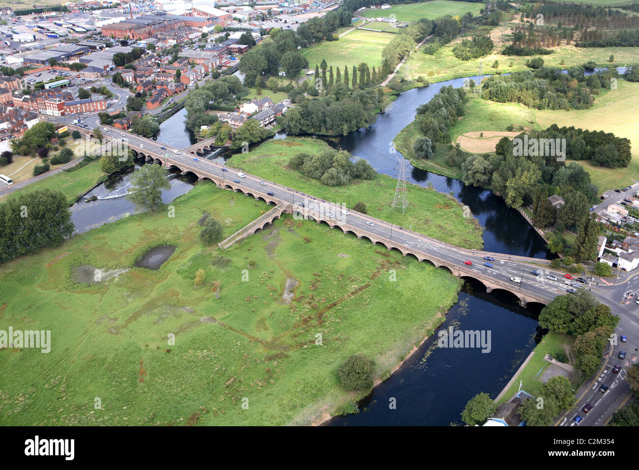 Old Burton Trent bridge in Burton Upon Trent Stock Photo