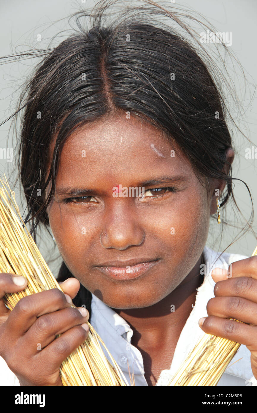 Indian girl Andhra Pradesh South India Stock Photo - Alamy