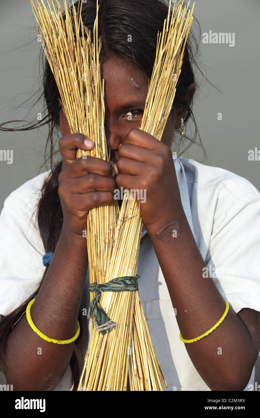 Indian girl Andhra Pradesh South India Stock Photo - Alamy
