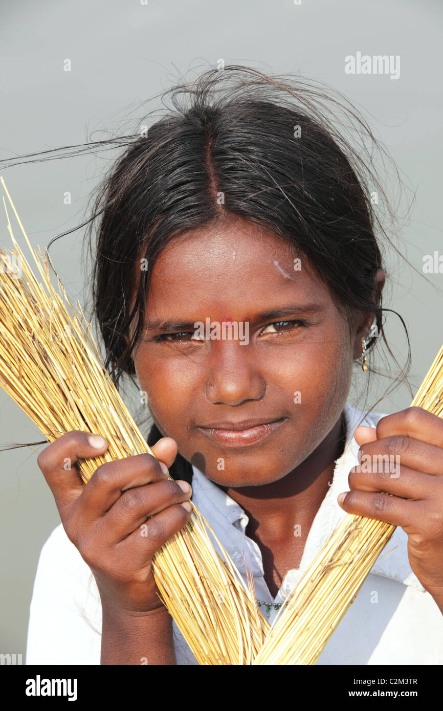 Indian girl Andhra Pradesh South India Stock Photo - Alamy