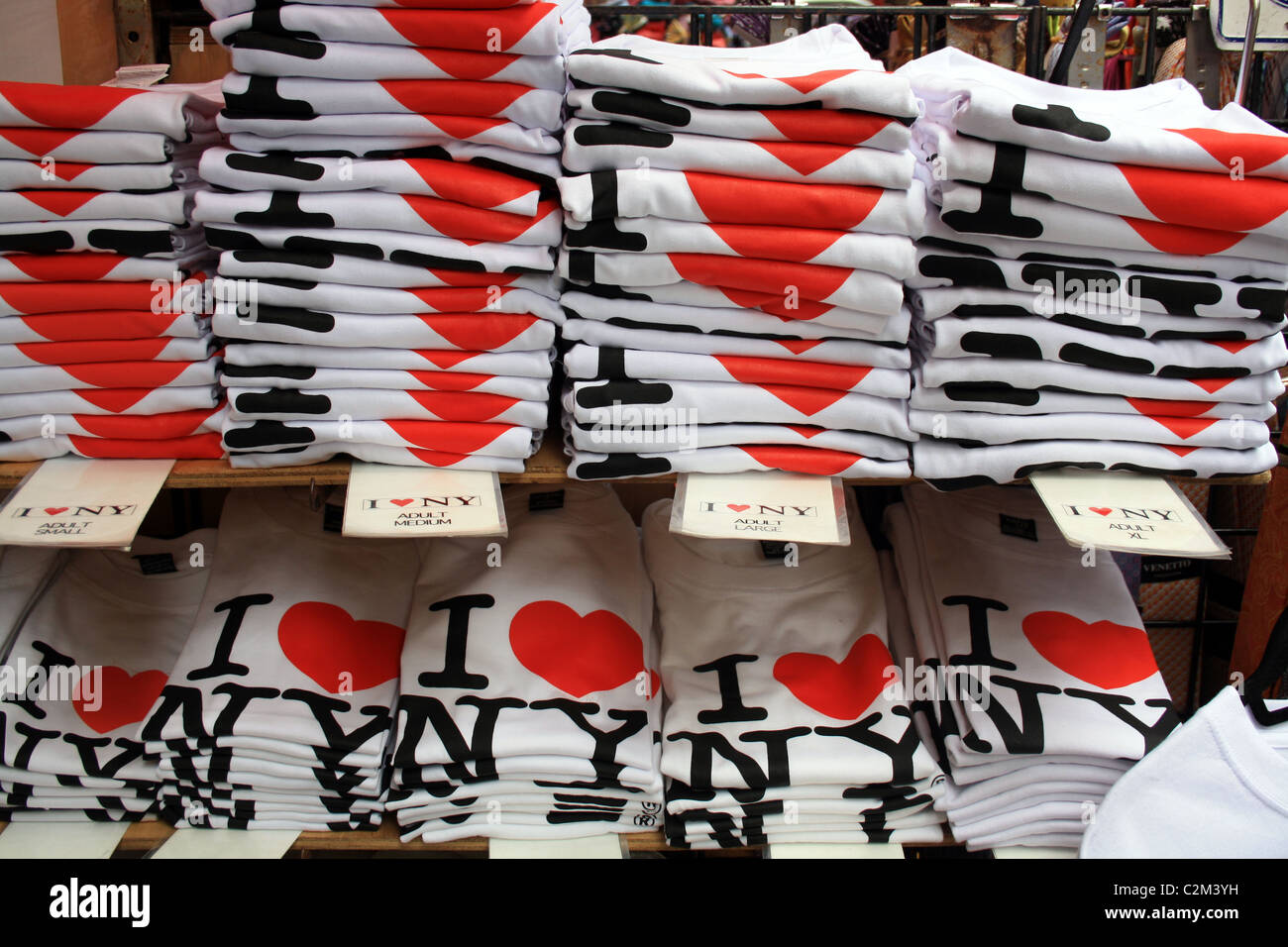 I love NY souvenir t-shirts Manhattan NYC Stock Photo - Alamy