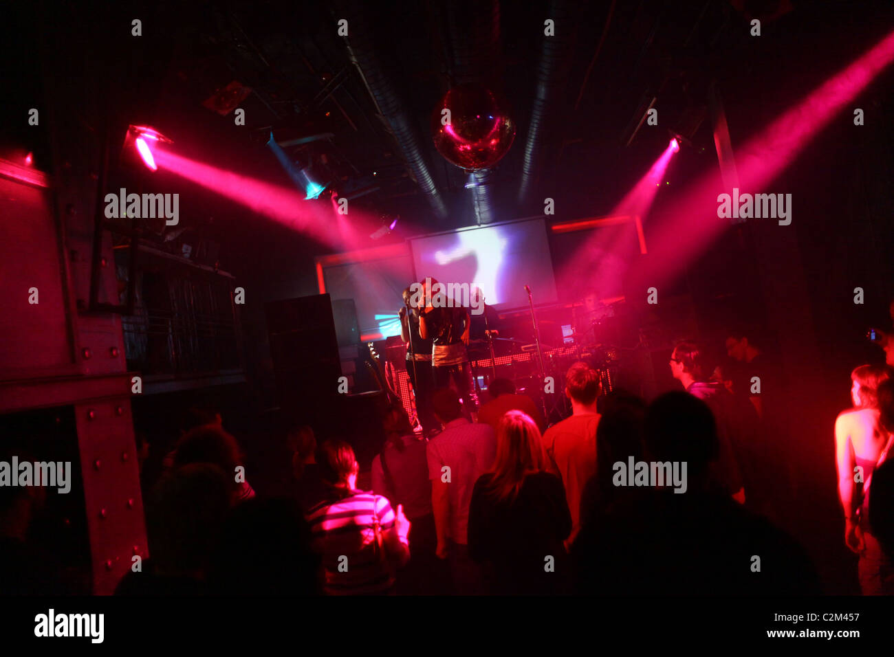 Live music performance at Radost Fx nightclub in New Town district Nove Mesto Prague Czech Republic Stock Photo