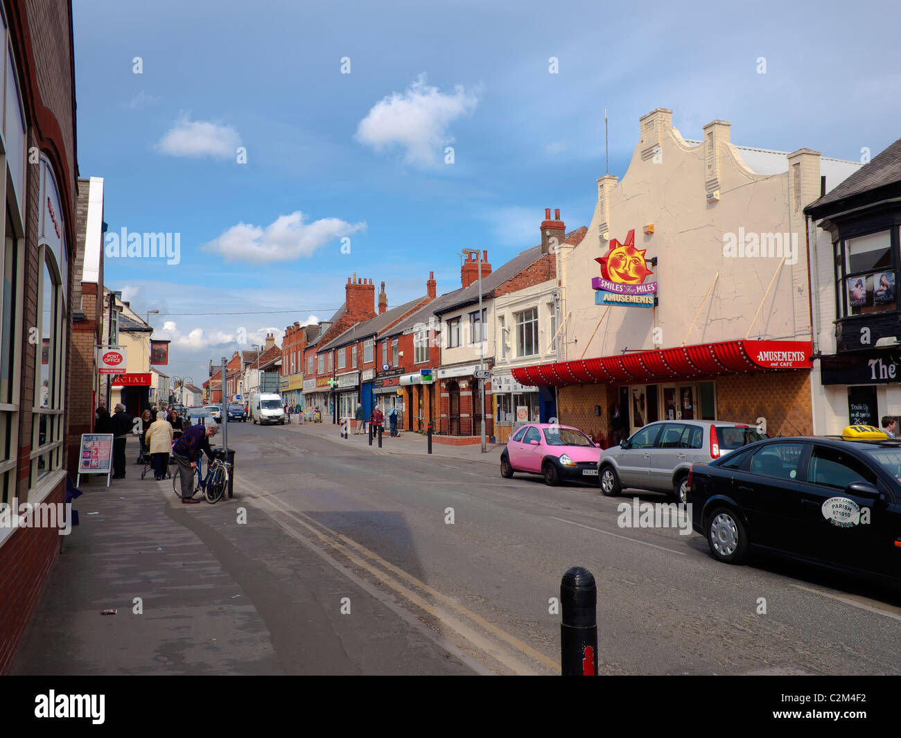 Queen Street the main shopping street in Withernsea East Yorkshire UK