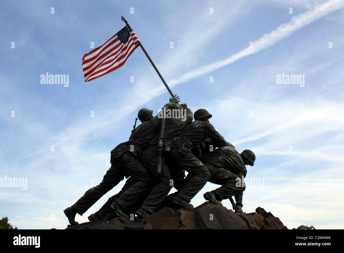 MARINE CORPS WAR MEMORIAL - IWO JIMA ARLINGTON NATIONAL CEMETERY USA 12 October 2010 Stock Photo