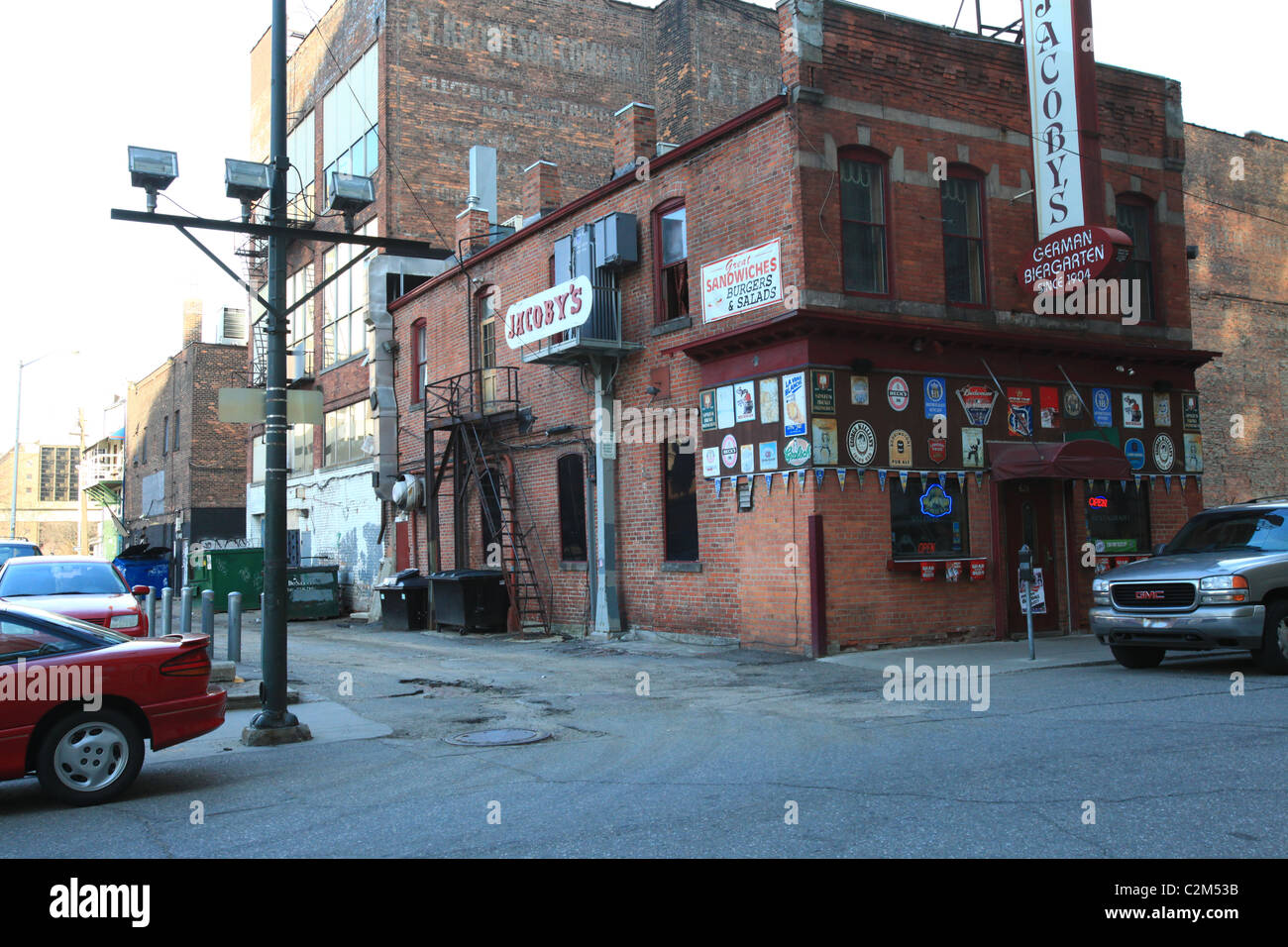 Old German estaurant pub in downtown Detroit 2011 Stock Photo