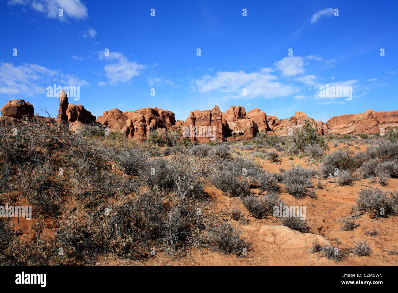 PETRIFIED DUNES ARCHES NATIONAL PARK USA 10 November 2010 Stock Photo