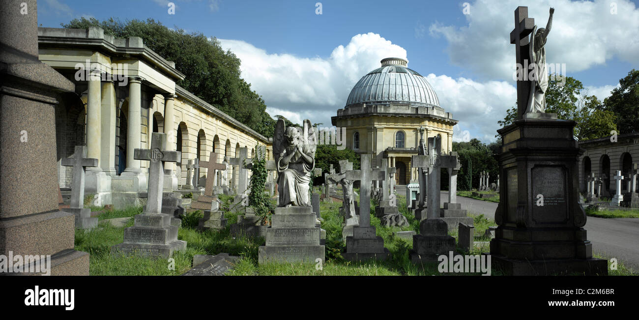 Brompton Cemetery, Kensington, London. Stock Photo