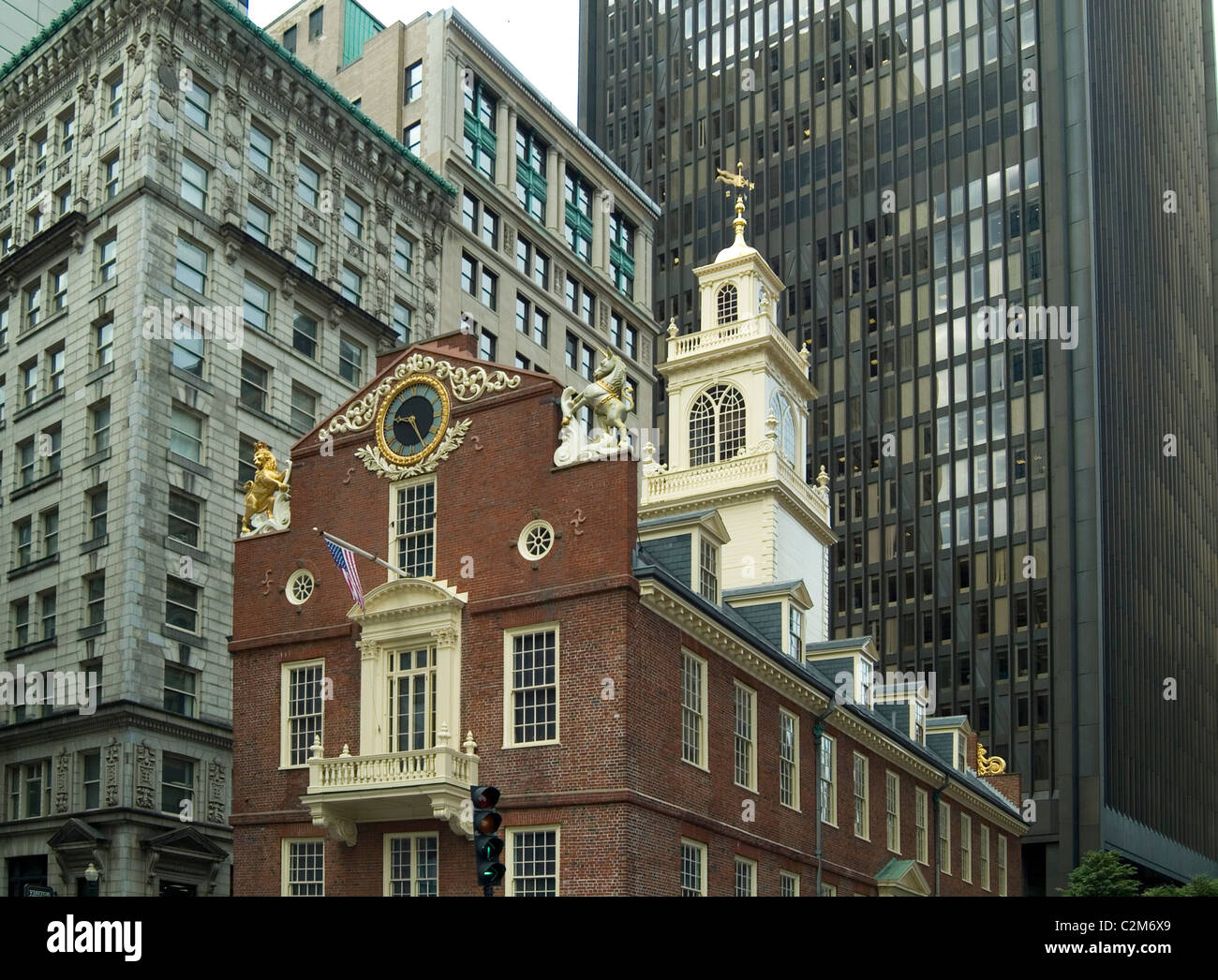 Old State House, Boston, Massachusetts, 1713. Stock Photo