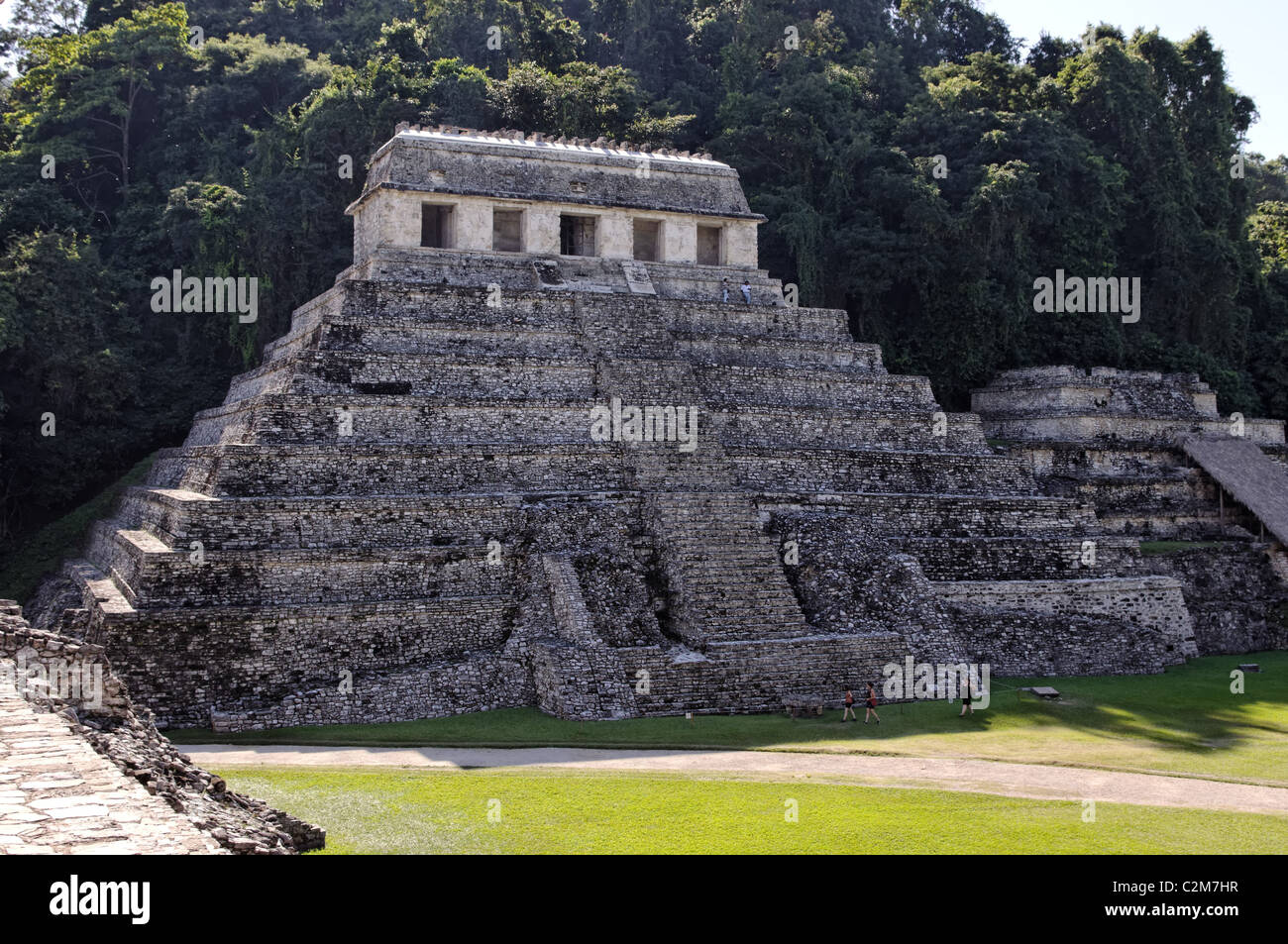 Temple of the Inscriptions in Palenque, Chiapas, Mexico Stock Photo