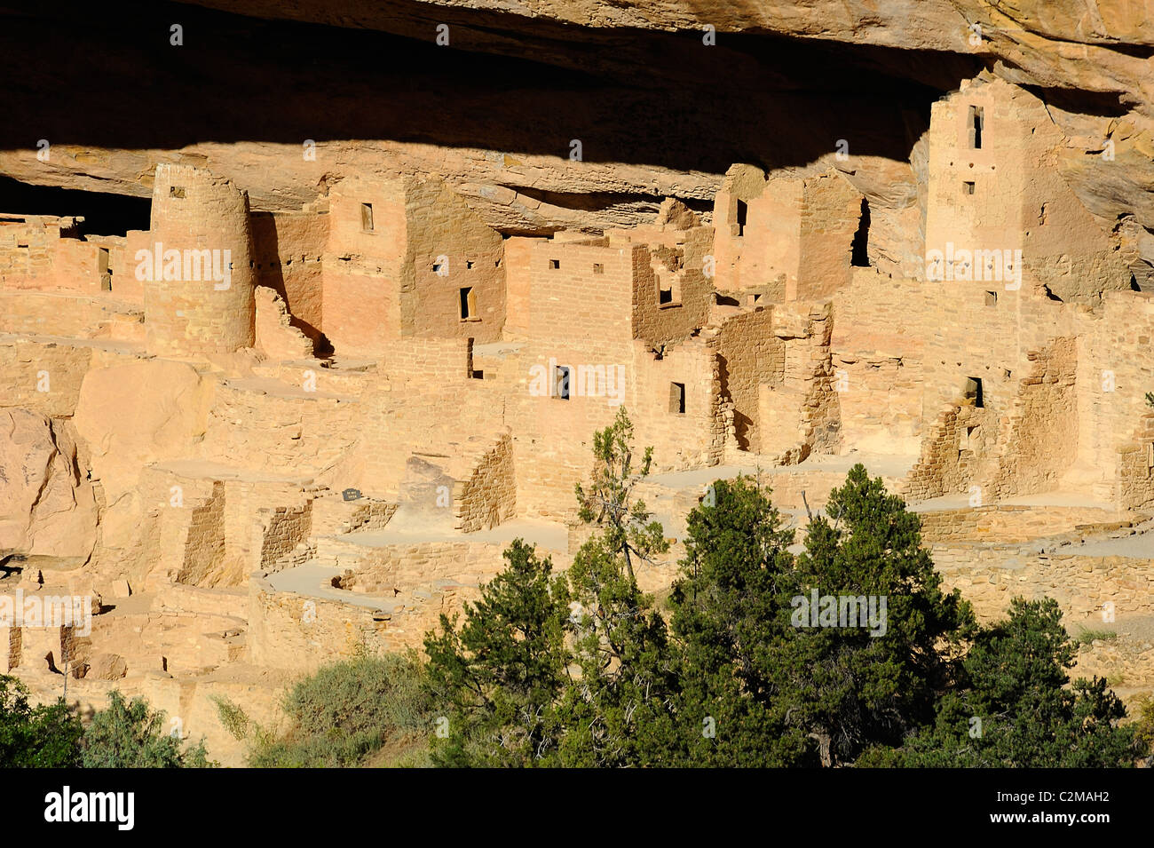 Cliff Palace, cliff dwelling in Mesa Verde National Park Stock Photo ...