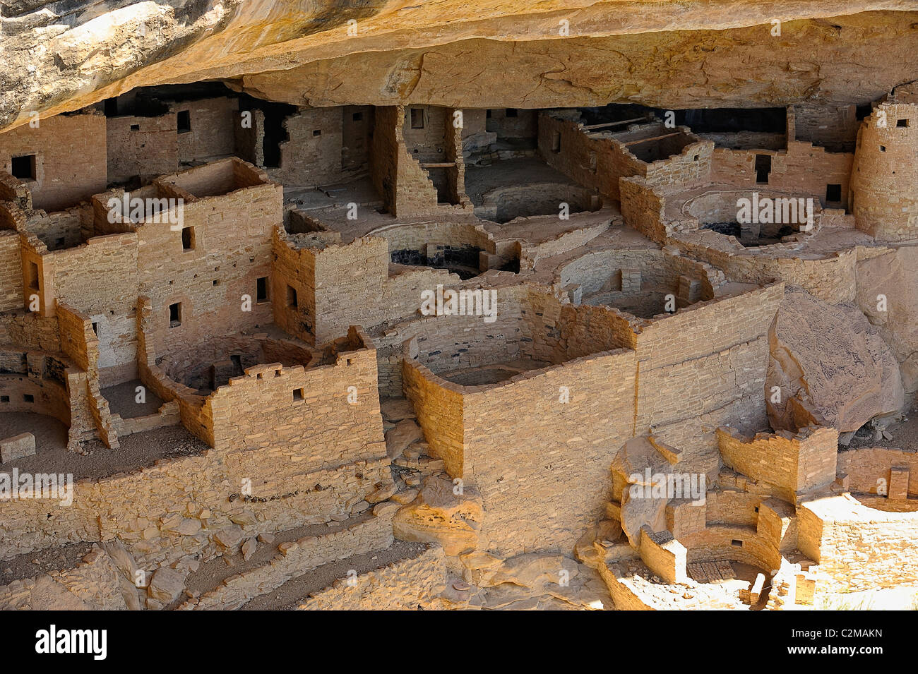 Cliff Palace, cliff dwelling in Mesa Verde National Park Stock Photo ...