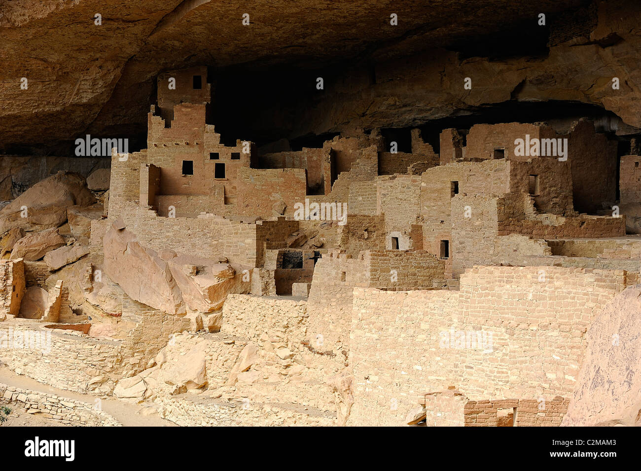 Cliff Palace, cliff dwelling in Mesa Verde National Park Stock Photo ...