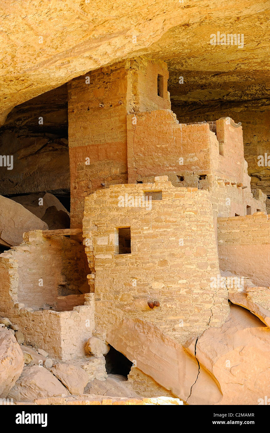Cliff Palace, cliff dwelling in Mesa Verde National Park Stock Photo ...